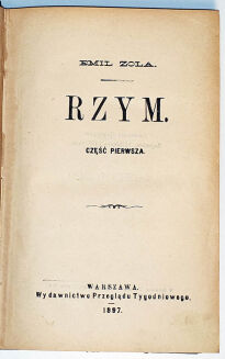 ZOLA - RZYM cz.1-3 [komplet w 3 wol.] wyd.1 z 1897 - 2