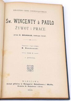 BOUGAUD- ŚW. WINCENTY A PAULO t.1-3, 1911 oprawa - 7
