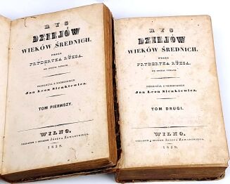 RUHS- RYS DZIEJÓW WIEKÓW ŚREDNICH Tom 1-2 Wilno 1838-9 - 3