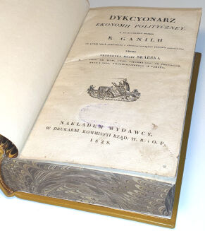 GANILH; SKARBEK- DYKCYONARZ EKONOMII POLITYCZNEY wyd. 1828 - 5