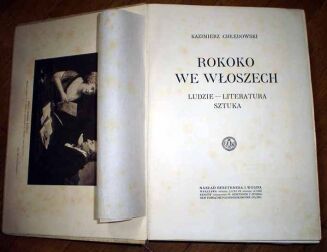 CHŁĘDOWSKI- ROKOKO WE WŁOSZECH wyd. 1915r. OPRAWA - 3