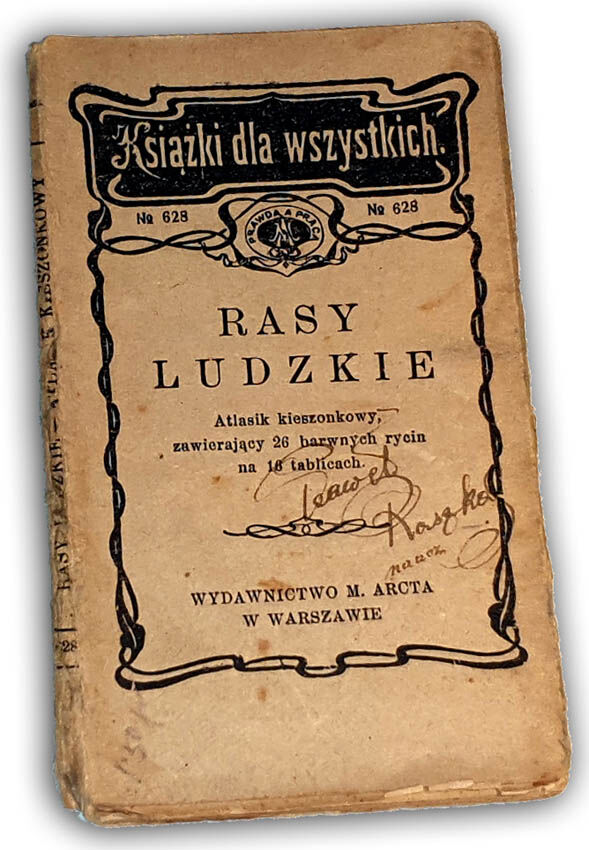 RASY LUDZKIE Atlasik kieszonkowy 16 BARWNYCH TABLIC