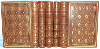 FALKOWSKI - OBRAZY Z ŻYCIA KILKU OSTATNICH POKOLEŃ W POLSCE. t.1-5 [komplet w 5 wol.] skóra Napoleon - 3