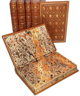 FALKOWSKI - OBRAZY Z ŻYCIA KILKU OSTATNICH POKOLEŃ W POLSCE. t.1-5 [komplet w 5 wol.] skóra Napoleon - 4