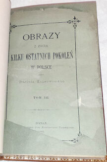 FALKOWSKI - OBRAZY Z ŻYCIA KILKU OSTATNICH POKOLEŃ W POLSCE. t.1-5 [komplet w 5 wol.] skóra Napoleon - 12