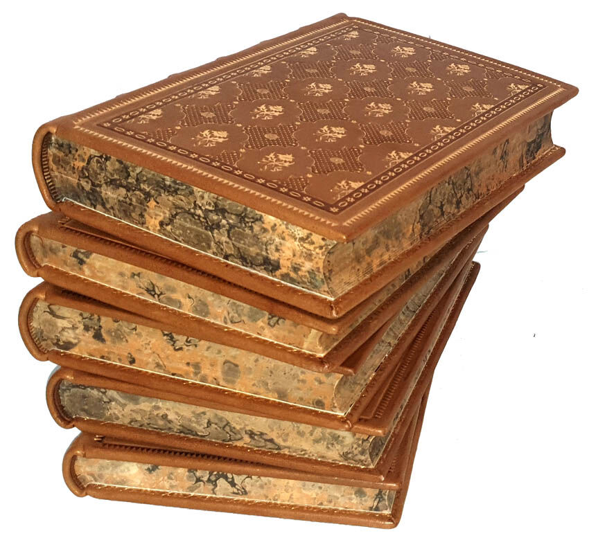 FALKOWSKI - OBRAZY Z ŻYCIA KILKU OSTATNICH POKOLEŃ W POLSCE. t.1-5 [komplet w 5 wol.] skóra Napoleon