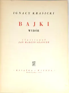 KRASICKI- BAJKI, SATYRY ilustr. SZANCER wyd. 1951-2 - 10