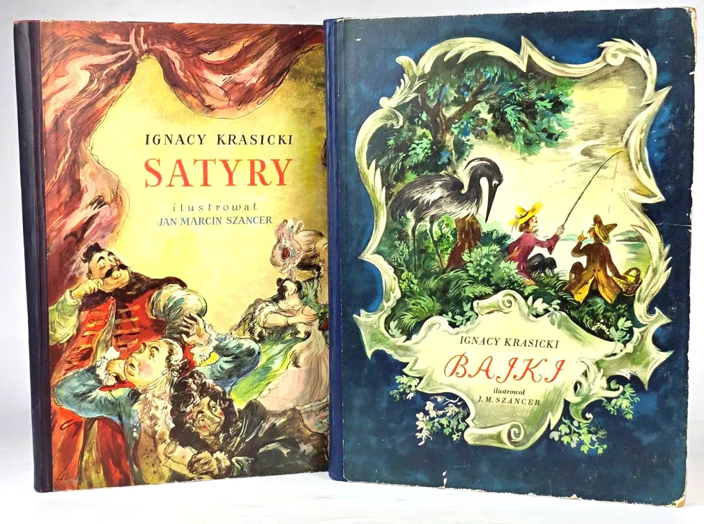 KRASICKI- BAJKI, SATYRY ilustr. SZANCER wyd. 1951-2