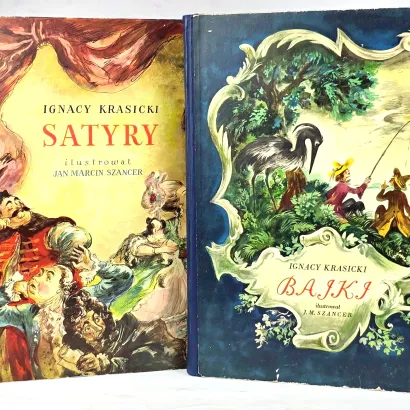 KRASICKI- BAJKI, SATYRY ilustr. SZANCER wyd. 1951-2