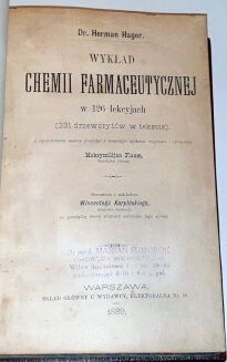 HAGER- WYKŁAD CHEMII FARMACEUTYCZNEJ wyd.1889 - 5