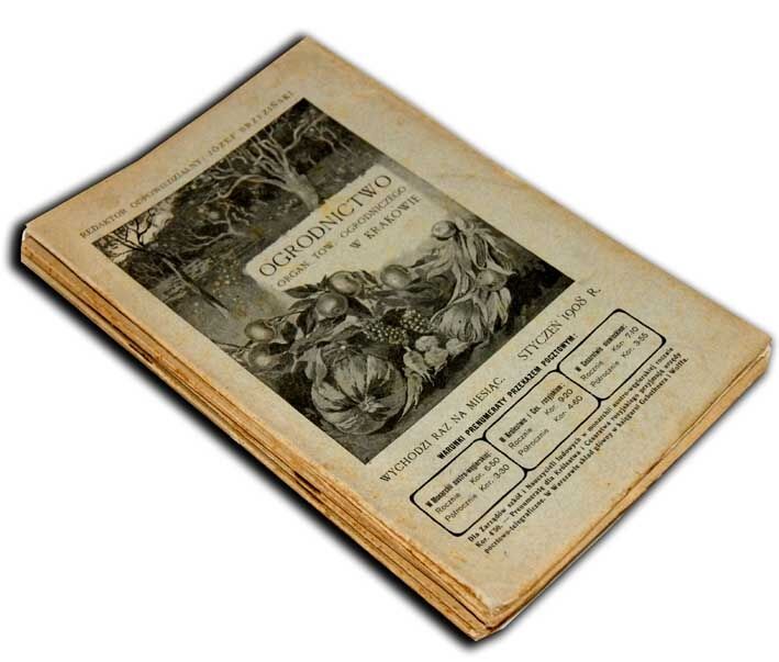 OGRODNICTWO Rocznik 1908r. red. BRZEZIŃSKI ilustracje