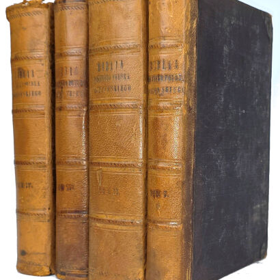 WUJEK - BIBLIA ŁACIŃSKO-POLSKA t.1-4 [komplet w 4 wol.] Wilno 1864