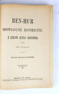 WALLACE- BEN HUR. Wyd. ilustrowane 1901 - 4