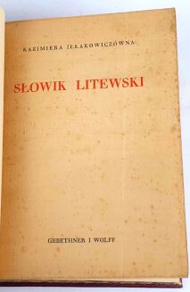 IŁŁAKOWICZÓWNA- SŁOWNIK LITEWSKI Poezje 1936 Autograf Autorki - 6