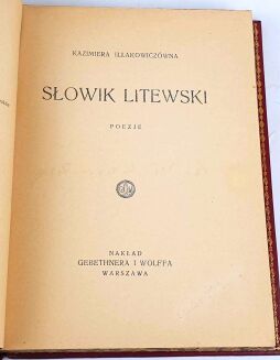 IŁŁAKOWICZÓWNA- SŁOWNIK LITEWSKI Poezje 1936 Autograf Autorki - 7