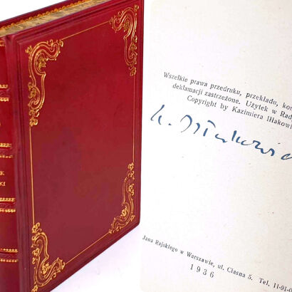 IŁŁAKOWICZÓWNA- SŁOWNIK LITEWSKI Poezje 1936 Autograf Autorki