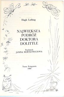 LOFTING - DOKTOR DOLITTLE / THE STORY OF DOCTOR DOLITTLE v.1-5  first polish edition - 8