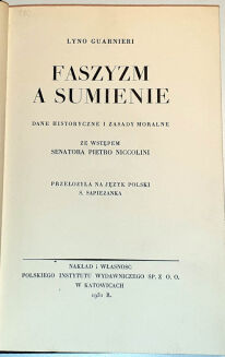 GUARNIERI- FASZYZM A SUMIENIE 1931 - 2