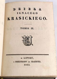 [ŻYCIA ZACNYCH MĘŻÓW Z PLUTARCHA] KRASICKI- DZIEŁA t. IX-X  1835 półskórek - 5