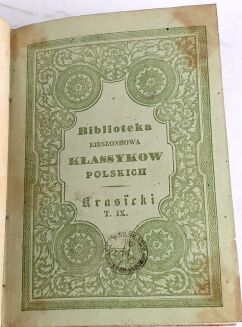 [ŻYCIA ZACNYCH MĘŻÓW Z PLUTARCHA] KRASICKI- DZIEŁA t. IX-X  1835 półskórek - 7