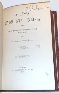 KRAUSHAR - SPRAWA ZYGMUNTA UNRUGA Tom I-II [komplet]  1890r.  - 4