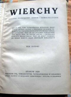WIERCHY Rocznik poświęcony górom i góralszczyźnie ROK VIII wyd. 1930r.Oprawa JAHODY - 4