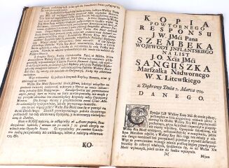 AKTA PUBLICZNE DO INTERESSU ORDYNACYI OSTROGSKIEY NALEZACE 1754 - 40