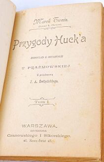 TWAIN - PRZYGODY HUCKA / THE ADVENTURES OF HUCKELBERRY FINN vol.1-2 [set in 2 volumes] first edition - 6