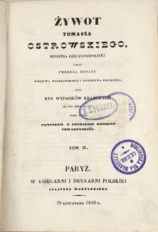 OSTROWSKI - ŻYWOT TOMASZA OSTROWSKIEGO t.1-2 [komplet w 2 wol.] 1836 - 4