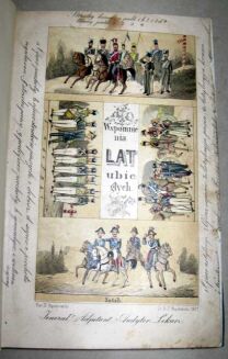 GOCZAŁKOWSKI- WSPOMNIENIA LAT UBIEGŁYCH wyd. 1862r. - 15 kolorowanych rycin - 4