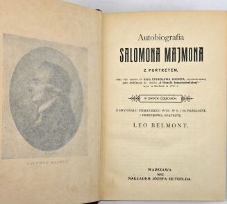 MAJMON - AUTOBIOGRAFIA SALOMONA MAJMONA 1913 - 3