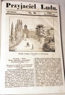 PRZYJACIEL LUDU czyli Tygodnik potrzebnych i pożytecznych wiadomości Rocznik X 1844r. litografie REYCHMAN - SZKICE GENEALOGICZNE. SERIA I wyd. 1936 - 5