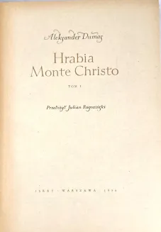 DUMAS- HRABIA MONTE CHRISTO t.I-II [komplet] ilustr. Uniechowski - 3