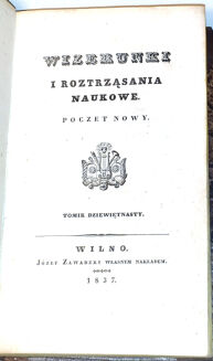 WIZERUNKI I ROZTRZĄSANIA NAUKOWE Wilno 1837 O wielkich epidemjach - 2