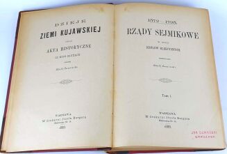 PAWIŃSKI- DZIEJE ZIEMI KUJAWSKIEJ t. I-V [komplet] 1888 - 2