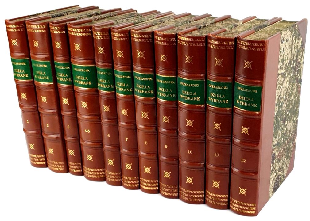 ORZESZKOWA - DZIEŁA WYBRANE t.1-12 [komplet w 11 wol., kolekcja w półskórzanej oprawie]