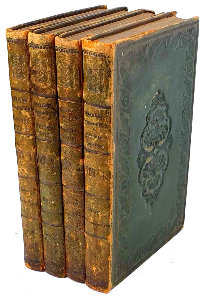 NIEMCEWICZ - ZBIÓR PAMIĘTNIKÓW HISTORYCZNYCH O DAWNEJ POLSZCZE 1838 t. 1-4. Niesygnowana oprawa Antoniego Oehla