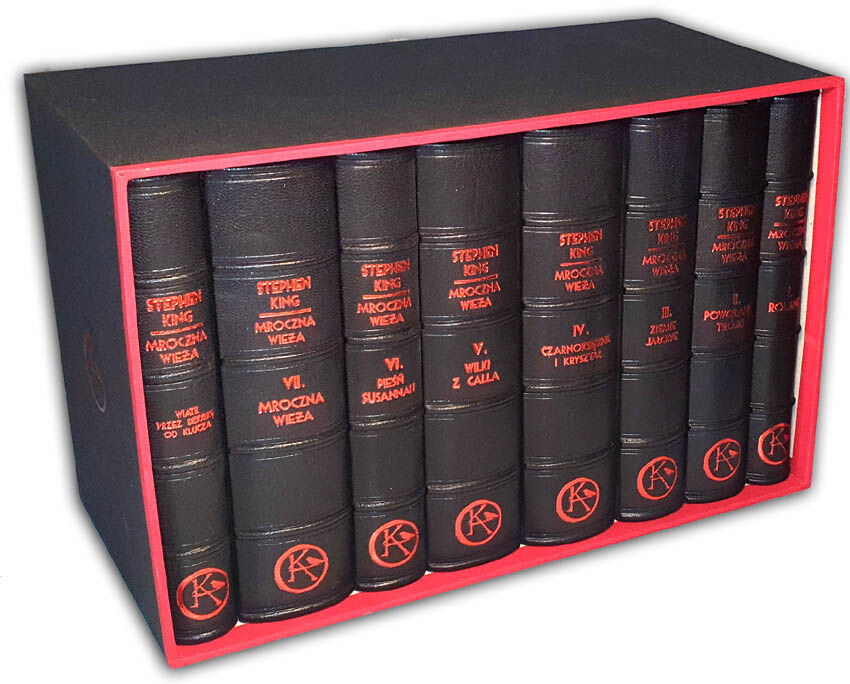 STEPHEN KING - DARK TOWER set of the 8 volumes [complete] LEATHER Polish translation