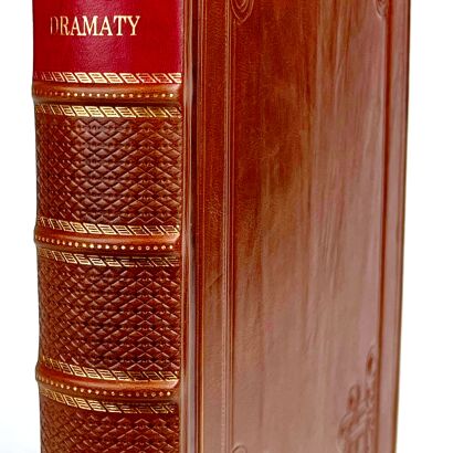 SŁOWACKI - DRAMATY ilustr. Szancer 1952r., luksusowa skóra