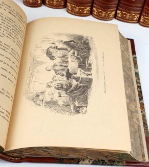 DICKENS - DZIEŁA [kolekcja w półskórzanej oprawie, komplet w 21 wol.] - 8