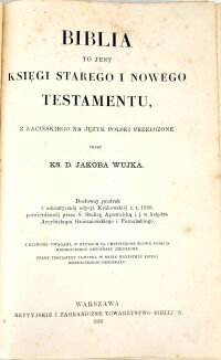 WUJEK- BIBLIA to jest KSIĘGI STAREGO I NOWEGO TESTAMENTU 1923 - 3