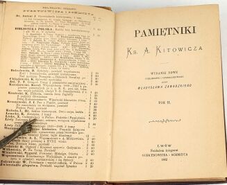 KITOWICZ - PAMIĘTNIKI KS. KITOWICZA. T. 1-3 [komplet w 2 wol.] Lwów 1882 - 4