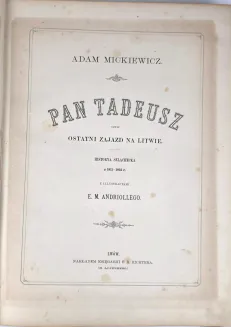 MICKIEWICZ- PAN TADEUSZ wyd.1882 z illustracjami Andriollego - 6
