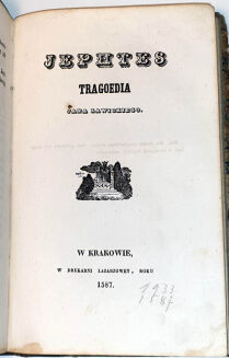 WÓJCICKI - BIBLIOTEKA STAROŻYTNA  PISARZY POLSKICH t.1 1854. - 6