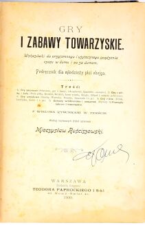 ROŚCISZEWSKI- GRY I ZABAWY TOWARZYSKIE 1900 - 3