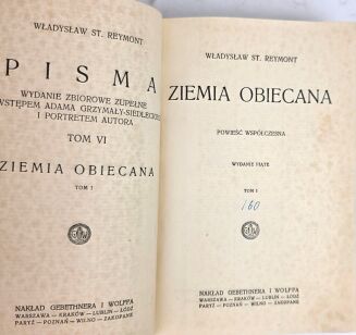 REYMONT - ZIEMIA OBIECANA tom I-II [komplet w 2 wol.] - 7