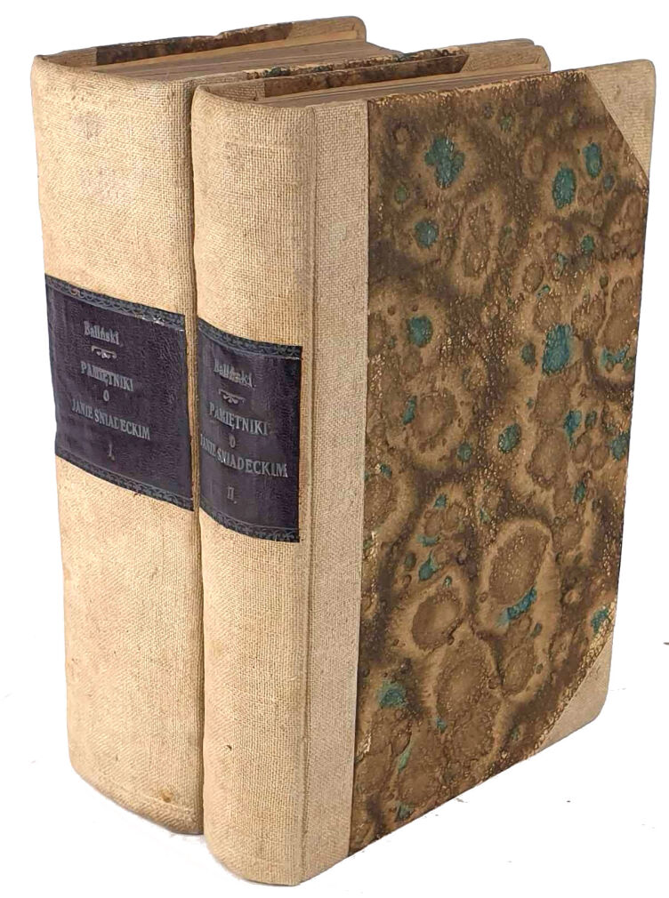BALIŃSKI - PAMIĘTNIKI O JANIE ŚNIADECKIM, jego życiu prywatnem i publicznem i dziełach jego  t.1-2 Wilno 1865