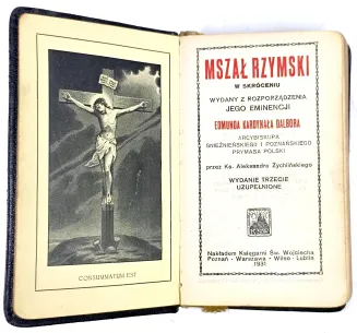ŻYCHLIŃSKI - MSZAŁ RZYMSKI wyd. 1931r. skóra - 3