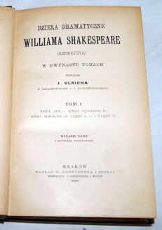 SHAKESPEARE [SZEKSPIR] - DZIEŁA DRAMATYCZNE Tom I-XII ryciny - 6