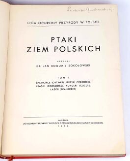 SOKOŁOWSKI - PTAKI ZIEM POLSKICH T.1 1936 - 5